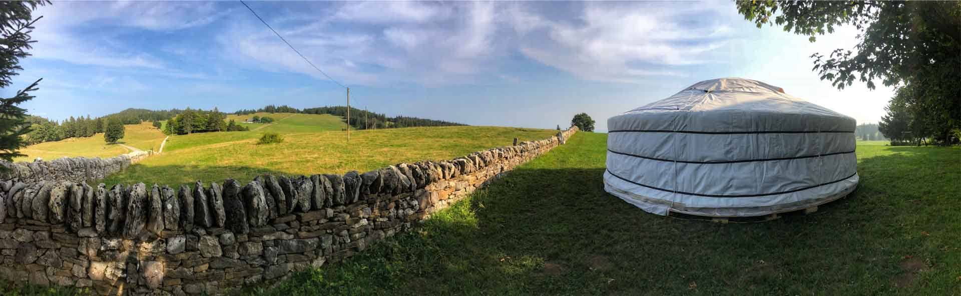 arrière de la yourte